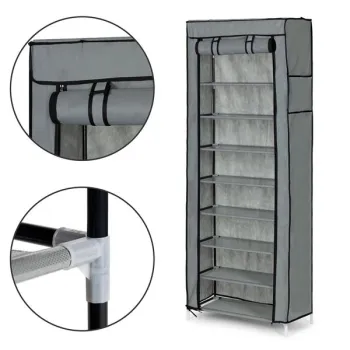 Szafa tekstylna materiałowa garderoba z półkami na ubrania i buty ModernHome-1270617