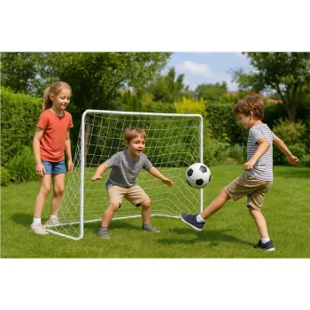 Dwie bramki piłkarskie z siatką do piłki nożnej 180x122 cm MultiGarden-1272067