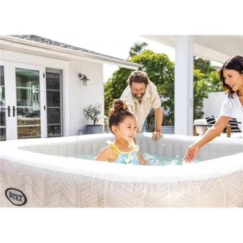 Nadmuchiwane SPA kwadratowe basen z hydromasażem 6 os. 196x71 cm akcesoria premium INTEX 28472-1274428