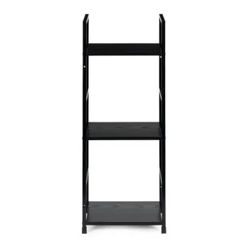 Regał drewniany nowoczesny metalowa rama LOFT 3 półki czarny ModernHome-1270181