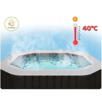 Nadmuchiwane SPA kwadratowe basen z hydromasażem 6 os. 196x71 cm akcesoria premium INTEX 28472-1274430