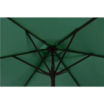 Duży parasol ogrodowy skośny łamany z korbą 6 żeber zielony 270 cm MultiGarden-1274694