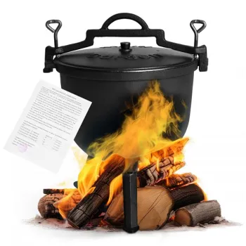 Kociołek żeliwny stojący 15L garnek myśliwski ognisko grill MultiGarden-1273438