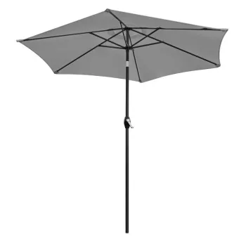 Składany parasol ogrodowy balkonowy regulowany 210 cm szary-1274383