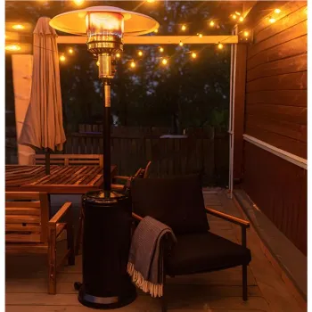 Ogrzewacz parasol gazowy grzejnik 13 kW szklany na ogród patio reduktor wąż pokrowiec MultiGarden-1273706