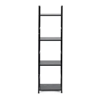 Regał drewniany nowoczesny metalowa rama LOFT 4 półki czarny ModernHome-1270175