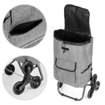 Wózek na zakupy torba 33 litry potrójne koła dodatkowe kieszenie ModernHome-1277607