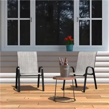 Zestaw komplet 2 krzeseł ogrodowych na taras balkon jasny szary MultiGarden-1274638