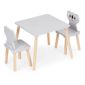 Zestaw mebli dla dzieci stolik + 2 krzesła koala ECOTOYS-1276443