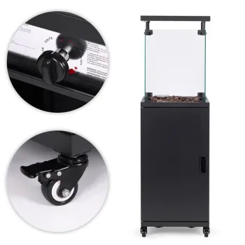 Ogrzewacz gazowy promiennik grzejnik 13 kW szklany na ogród patio reduktor kamienie wulkaniczne pokrowiec MultiGarden-1