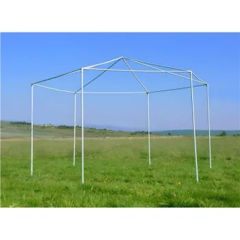 Namiot pawilon ogrodowy handlowy 2x2x2 m z oknami biały MultiGarden-1275240