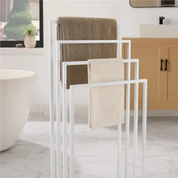 Stojak na ręczniki 4 szczeble - biały-1275809