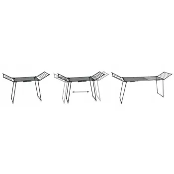 Suszarka na pranie odzież bieliznę stojąca rozsuwana balkonowa 27 metrów czarna-1274225