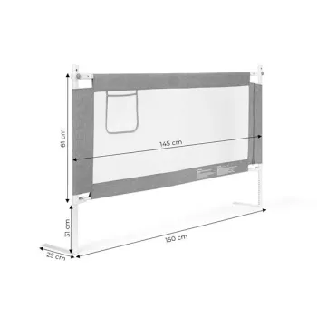Barierka ochronna na łóżko 150 cm osłona zabezpieczenie dla dzieci ECOTOYS-1273759