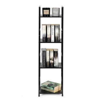 Regał drewniany nowoczesny metalowa rama LOFT 4 półki czarny ModernHome-1270174