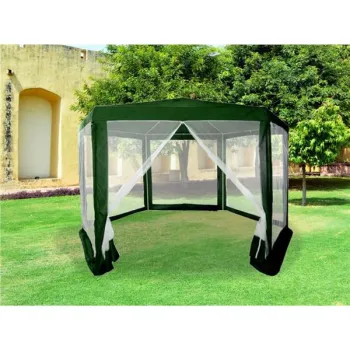 Namiot pawilon ogrodowy handlowy 2x2x2 m z moskitierą zielony MultiGarden-1273977