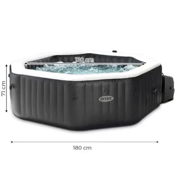 Nadmuchiwane SPA ośmiokątne basen z hydromasażem 4 os. 180x71 cm akcesoria premium INTEX 28458-1274469