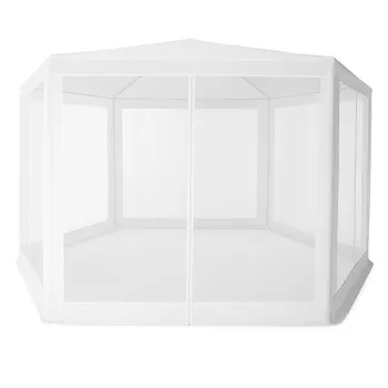 Namiot pawilon ogrodowy handlowy 2x2x2 m z moskitierą biały MultiGarden-1275121