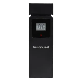 Stacja pogodowa podświetlana bezprzewodowa z czujnikiem zewnętrznym wyświetlacz LCD termometr barometr zegar-1274370