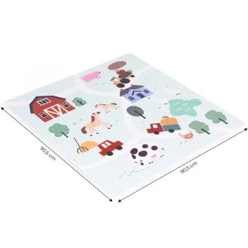 Duża mata piankowa EVA dla dzieci Farma 90,5x90,5 cm 21 el. ECOTOYS-1272610