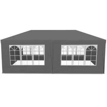 Namiot pawilon ogrodowy handlowy 3x6 m 6 ścianek szary MultiGarden-1274002