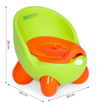 Nocnik toaleta sedes dla dzieci wyjmowany wkład antypoślizgowe nóżki zielony ECOTOYS-1273368