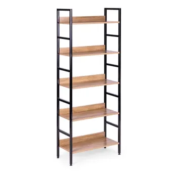 Regał loftowy wysoki 5 półek metal MDF ModernHome-1271197