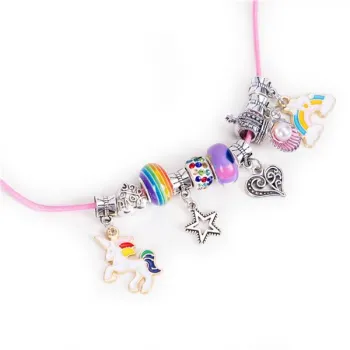 Zestaw do robienia bransoletek naszyjników charmsy koraliki 66 elementów + organizer i torba-1276005