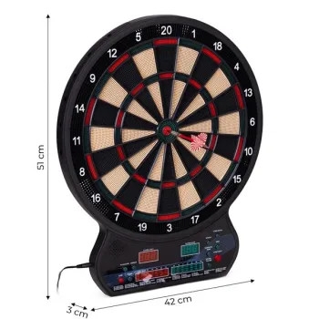 Elektroniczna tarcza do darta gry w rzutki lotki tablica LCD 42 cm 27 gier zestaw 12 rzutek-1277265