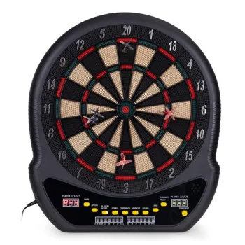 Elektroniczna tarcza do darta gry w rzutki lotki tablica LCD 48 cm 27 gier zestaw 12 rzutek-1277271