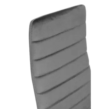 Krzesła z wyprofilowanym oparciem- VELVET SZARE - 4 sztuki-1274609