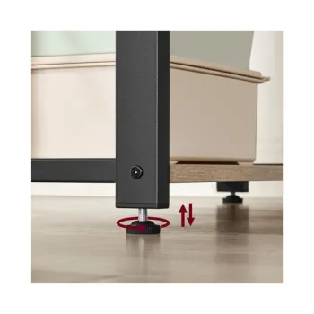 Biurko komputerowe regał z półkami regulowane nóżki dąb sonoma-1273293