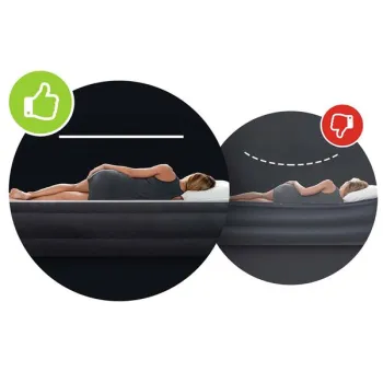 Materac dmuchany 191x137 cm dwuosobowy z pompką łóżko welur INTEX 64148ND-1271239