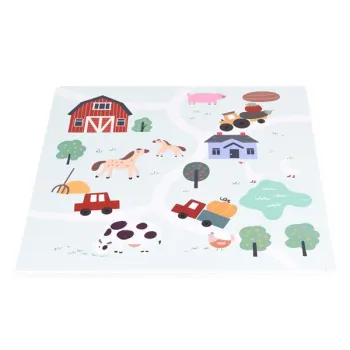 Duża mata piankowa EVA dla dzieci Farma 90,5x90,5 cm 21 el. ECOTOYS-1272608