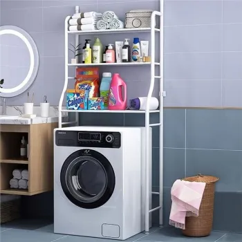 Wysoki regał WC łazienkowy nad sedes 3 półki aluminiowa konstrukcja-1271100