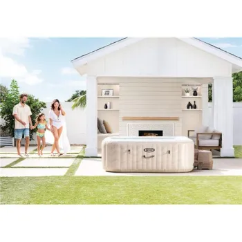 Nadmuchiwane SPA kwadratowe basen z hydromasażem 6 os. 196x71 cm akcesoria premium INTEX 28472-1274432