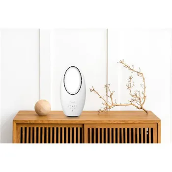 Nowoczesny wentylator stojący bezłopatkowy podłogowy 60W 3 tryby pracy pilot timer podświetlenie LED-1275203