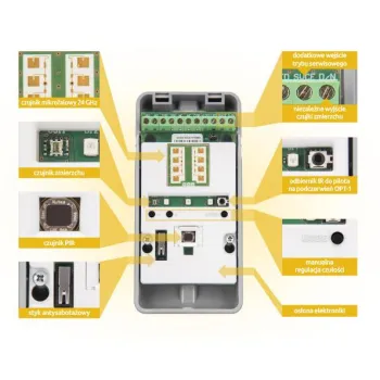 SATEL CZUJKA RUCHU ZEW. OPAL GY, BEZ UCHWYTU (SZARA)-1338561