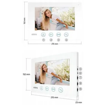 WIDEODOMOFON EURA VDP-90A3 DELTA + biały monitor TUYA -1348252