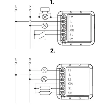 Moduł OXT mini przekaźnik 2 obw. bez N ZigBee TUYA T272-1349565