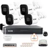Zestaw monitoringu IP BCS Basic 4x Kamera BCS-B-TIP12FR3(2.0) Rejestrator z dyskiem