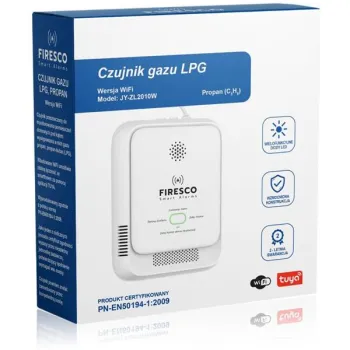 Czujnik gazu LPG Propan-Butan Firesco JY-ZL2010W z WiFi aplikacja Tuya -1354591