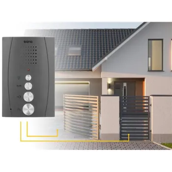DOMOFON ''EURA'' ADP-51A3 ''DIFESA'' - 1-rodzinny, 2 unifony, interkom, grafit -1351683