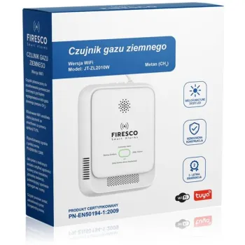 Czujnik gazu ziemnego Firesco JT-ZL2010W z WiFi alikacja Tuya-1354585