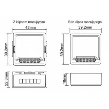 Moduł OXT mini przekaźnik 3 obwody WiFi TUYA T223-1351010