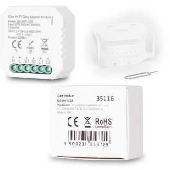 Zestaw Genius G-Bat 400 do bram 8m dwuskrzydłowych (lampa + stopka + odboje + moduł Wi-Fi)-1351957