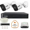 Zestaw monitoringu IP BCS Basic 2x Kamera BCS-B-TIP15FR3(2.0) Rejestrator z dyskiem