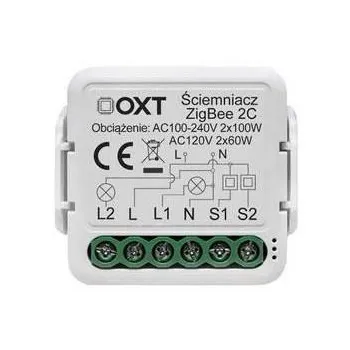 Moduł OXT mini ściemniacz 2 obwody ZigBee TUYA T266
