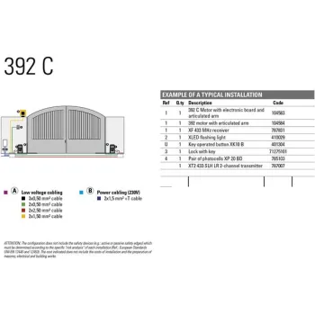 Zestaw Energy FDS - FAAC 392 24V do 5m bram dwuskrzydłowych-1367947