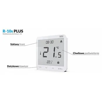 Przewodowy regulator pokojowy czarny R-10S PLUS Tech Sterowniki-1363667